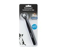 Petosan Double-Headed Toothbrush for Medium Dogs - Effective Dental Care, Reduces Plaque and Tartar, Veterinarian Approved (7-15kg)