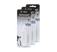Petosan Microfiber Oral Cleaner Finger Cloth, 3-Pack - Gentle Pet Dental Care Tool for Dogs & Cats, Helps Prevent Plaque & Bacteria