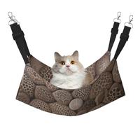 Petoskey Stone Cat Hammock for Cage Hanging Soft Pet Hammock Bed with Adjustable Straps and Metal Hooks Reversible Double Sided Hanging Bed Soft Sleeping Hammock for Cats