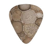 Petoskey Stone Print Guitar Picks 12-Pack - Assorted Thickness Picks (0.46mm, 0.71mm, 0.96mm) with Storage Box & Assorted Unique Design for Acoustic, Electric, Bass, and Ukulele Players