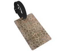 Petoskey Stone Print Luggage Tags Quick Install Airplane Travel Essentials for Suitcases Durable PVC Bag Tag