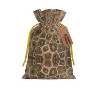 Petoskey Stone Printed Drawstring Gift Bags,Various Sizes, Bulk Plastic Packaging Bags