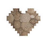 Petoskey Stone Printed Jigsaw Puzzle 10.8x12.8 CM, Heart-Shaped Puzzle Challenging Game for Adults Gifts, Family Fun Decorative Wall Decor