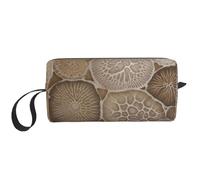 Petoskey Stone Printed Makeup Bag with Handle, Lightweight Portable Cosmetic Organiser for Travel, Gym & Daily Use â€“ Gift for Women Girls