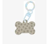 Petoskey Stone Printing Acrylic Dog Bone Ornament,Dog Tags Personalized Pet Ornament, Key Chain Bone Shaped Id Tags
