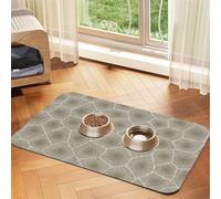 Petoskey Stone Printing Feeding Mat For Dogs Cats Pet Absorbent Leather Tablecloth 23.62in*15.75in Cat Dog
