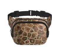 Petoskey Stone Unisex Adjustable Waist Square Double Layer Waist Pack for Outdoor Activities Travelling Running Hiking