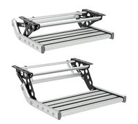 petour Caravan Foldable Step RV Steps Folding Motorhome Step Manual Camper Stairs for Camping Travel Trailers for Motorhomes Trailers Trucks