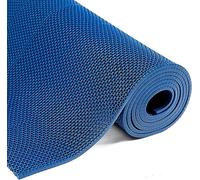 petour Non-slip Drainage Mat 500 X 90cm Commercial Waterproof Floor Mat 5.5mm Thickness PVC Drainage Mat Bathroom Pool Floor Mat with Big Hollow for Bathroom Swimming Pool kitchen-Blue