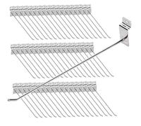petour Slat Board Hooks 100pcs Shop Display Hangers 15cm Gridwall Hook Slatwall Hooks Metal for Shop Office