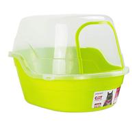Petphabet Jumbo Hooded Cat Litter Box XXL, 63x48x43cm, Enclosed Litter Tray (Green)