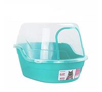 Petphabet Litter Box with Lid - Jumbo Hooded Kitty Litter Pan - Holds Up to Two Small Cats Simultaneously,Extra Large by (Teal)