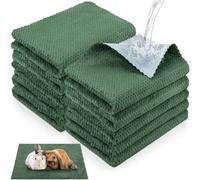 PetPhindU 10 Pcs Guinea Pig Cage Liners Washable, Rat Bedding Mat, Pee Pad Blanket for Rabbit Hamster Small Animal Chinchilla, 12 X 12 Inch