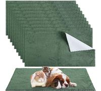 PetPhindU 10 Pcs Guinea Pig Cage Liners Washable, Rat Bedding Mat, Pee Pad Blanket for Rabbit Hamster Small Animal Chinchilla, 12 X 12 Inch