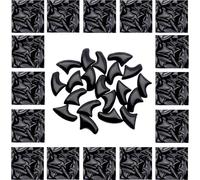 PetPhindU 120pcs Cat Nail Caps with Adhesives and Applicators - Black, Cat Claw Covers for Medium Cats Approx 11-16.5 Lbs