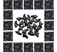 PetPhindU 120pcs Cat Nail Caps with Adhesives and Applicators - Black, Cat Claw Covers for Medium Cats Approx 11-16.5 Lbs