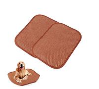 PetPhindU 2 Pack Cat Cooling Mat Self Cool Pad for Summer, Bamboo Rattan Woven Sleeping Rest Mat for Pets Puppy Dog Kitty Kennels Crates Guinea Pig Hamster Rabbit, 13.7 X 19.6 Inch