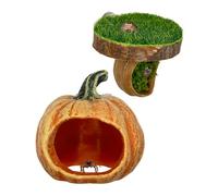 PetPhindU 2 Pack Jumping Spider Hide and Climbing Platform, Natural Wood Enclosure Accessory for Resting and Exploration
