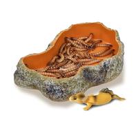 PetPhindU 4-inch Reptile Food Bowl, Is Suitable for Reptiles Such As Bearded Dragons, Chameleons, Frogs, Snakes, Turtles, and Leopard Geckos (Grey,7")