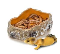 PetPhindU 4-inch Reptile Food Bowl, Is Suitable for Reptiles Such As Bearded Dragons, Chameleons, Frogs, Snakes, Turtles, and Leopard Geckos (Grey,4")
