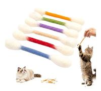 PetPhindU 6 Pack Giant Qtip Cat Toy with Catnip, Large Cotton Swab Shape Kitten Chew Sticks for Indoor Play, Durable Felt Kicker Toys for Cats