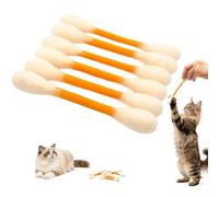 PetPhindU 6 Pack Giant Qtip Cat Toy with Catnip, Large Cotton Swab Shape Kitten Chew Sticks for Indoor Play, Durable Felt Kicker Toys for Cats