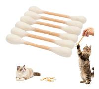 PetPhindU 6 Pack Giant Qtip Cat Toy with Catnip, Large Cotton Swab Shape Kitten Chew Sticks for Indoor Play, Durable Felt Kicker Toys for Cats