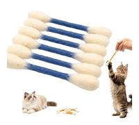 PetPhindU 6 Pack Giant Qtip Cat Toy with Catnip, Large Cotton Swab Shape Kitten Chew Sticks for Indoor Play, Durable Felt Kicker Toys for Cats