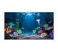 PetPhindU Aquarium Background Stickers for 5-10 Gallon Tanks, Cartoon Underwater Self-Adhesive Fish Tank Reptile Terrarium Decor Poster (24 x 12inches / (61 x 31 cm))