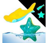 PetPhindU Dog Floating Luminous Squeaky Dog Glow in The Dark for Large Dogs Kit Large and Large Starfish
