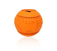 PetPhindU Food Grade Dog Chew Toy Ball with Stuffable Treat Dispenser for Small Medium Large Dogs, 5 Inch Dental Puzzle Feeder for Boredom Relief