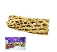 PetPhindU Resin Cholla Wood Aquarium Decor, 6 Inch Hollow Log Shrimp Hideout for Hermit Crab Climbing, Realistic Driftwood Branch Ornament for Fish Tank Reptile Terrarium,2 Pack