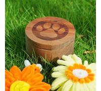 PetPhindU Wooden Pet Urn for Ashes Pet Memorial Box Storing Ashes Urn for Dog or Cat Cremation Keepsake Burial Box