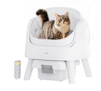 PetPivot Self-Cleaning Cat Litter Tray with Open Design, Automatic and Manual Modes, Instant Cleaning and Easy Shoveling, Ideal for Large Cats, Suitable for Multi-Cat Households
