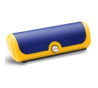 PetPog Dog & Cat Deshedding Brush for Short & Medium Coats, Blue & Yellow