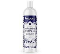 Petpost | Dog Whitening Shampoo - Best Lightening Treatment for Dogs with White Fur - Soothing Watermelon Scent - Maltese, Shih Tzu, Bichon Frise Approved 473 ml