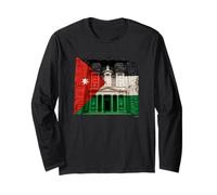 Petra - Flag of Jordan Long Sleeve T-Shirt