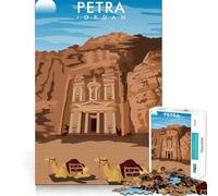 PETRA JORDAN Design Poster Jigsaw Puzzle 1000 Piece for Teenagers Logic Train Toy Light Relax Smooth Cut Wall Art Decor (38x26cm)