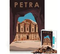 Petra Jordan Design Poster Jigsaw Puzzles for Adults1000 Pieces Clear Logic Toy Leisure Time Perfect Cut Creative Gift (50x75cm)