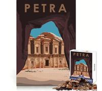 Petra Jordan Design Poster Jigsaw Puzzles for Adults1000 Pieces Clear Logic Toy Leisure Time Perfect Cut Creative Gift (50x75cm)