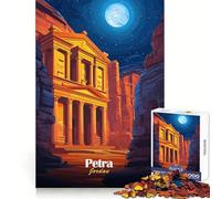 Petra, Jordan Night View 1000 Piece Jigsaw Puzzles for Adults Jigsaw Memory Gain Stress Release Design Assembly Xmas Gift (50x75cm)