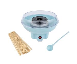 Petra PT2641BLVDEEU7 Cotton Candy Machine for Home - Electric Retro Cotton Candy Machine for Children's Birthday, Includes 50 x Cotton Candy Sticks & Measuring Spoon, 400 W, BPA-Free, Portable, Blue