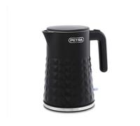 Petra PT6103BLKVDE Kettle 1.5L - Double Wall Insulation, Keeps Water Warmer Longer, 360° Swivel Base, Water Level Indicator, Dry Anti-Boil Sensor, 2200W