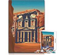 Petra Treasury Jigsaws 1000 Pieces for Teenagers Strategic Thinking Learning Game Ideal Meaningful Gift for Any Event Size 38x52cm