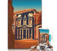 Petra Treasury Puzzles for Adults Teens 1000pc Puzzle,Decompressing Intellectual Educational Toy Great Gifts And Toys 50x75cm