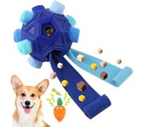 Petration Dog Snuffle Ball-Interactive Puzzle Dog Toys Encourage Natural Foraging Skills Slow Feeder for Training and Stress Relief, Cloth Strip Hiding Food Chew Toys for Any Size Dogs (All Blue)