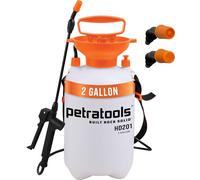 Petratools 2 Gallon Pump Sprayer - HD201 Garden Sprayer for Weeds, Lawn Care & Pesticides - 52" Long Hose, 2 Nozzles & Easy Carry Handle - Durable & Lightweight