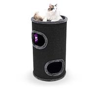 Petrebels Cat Scratching Barrel Dome 80 cm High, Diameter 45 cm, Extra Wide and Heavy for Ultimate Stability, Colour: Black