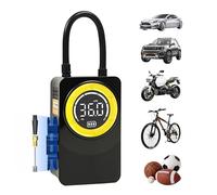 PETREL TOOLS Cordless Tyre Inflator, 150PSI Fast Air Compressor with 5200mAh Battery, Smart Preset Auto Stop, LED Torch & Power Bank - for Car, Motorbike, Bicycle, Airbed, Footballs