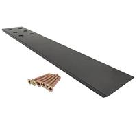 PetrelWing 3-Pack Countertop Support Brackets, Top Mount, Solid Heavy Duty Knee Wall Hidden Granite Countertop Support, Floating Shelf Brackets, Black, Steel, Wall Mount, Set of 3, 15 Inch